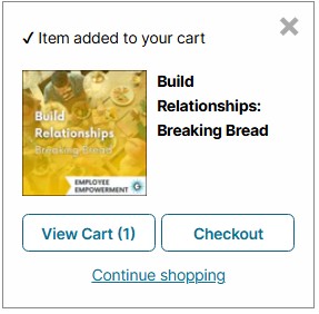 add to cart popup